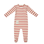 Roe Stripe Footie - Blush