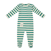 Roe Stripe Footie - Green