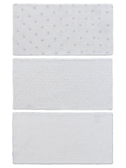 Little Crown Burp Cloth 3pc Set - Blue