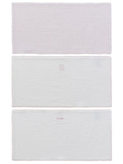 Teddy Au Pane Burp Cloth Set Of 3 - Pink