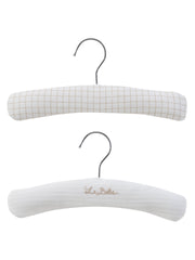 Teddy Au Pane Padded Hanger Set Of 2 - Stone