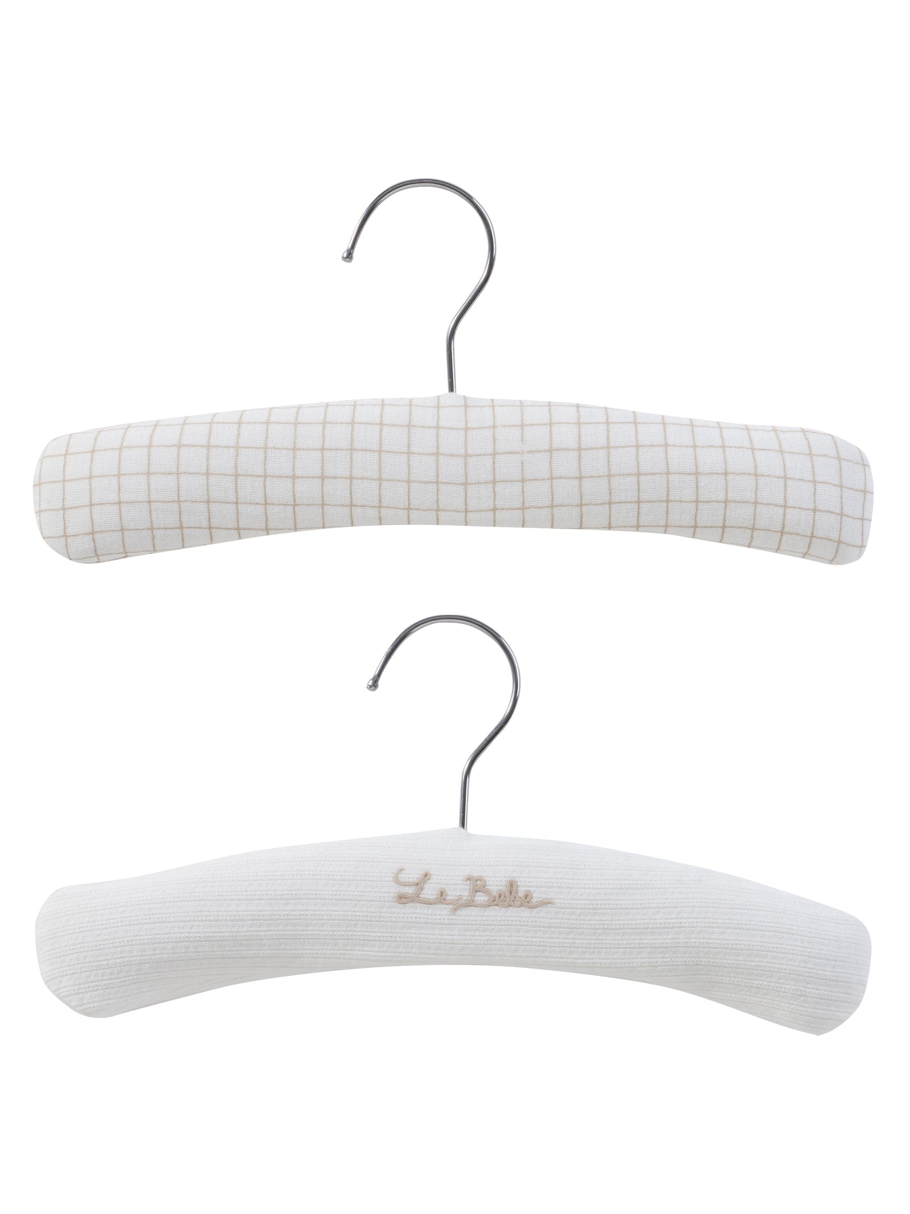 Teddy Au Pane Padded Hanger Set Of 2 - Stone