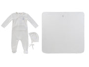 Teddy Wrap Footie 3pc Set - Blue