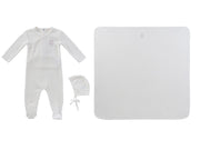 Teddy Wrap Footie 3pc Set - Pink