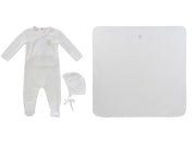 Teddy Wrap Footie 3pc Set - Stone