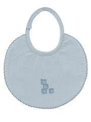 Baby Blocks Bib -  Blue