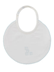 Baby Blocks Bib - White Blue
