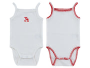 Toile Onesies Set Of 2 - Red