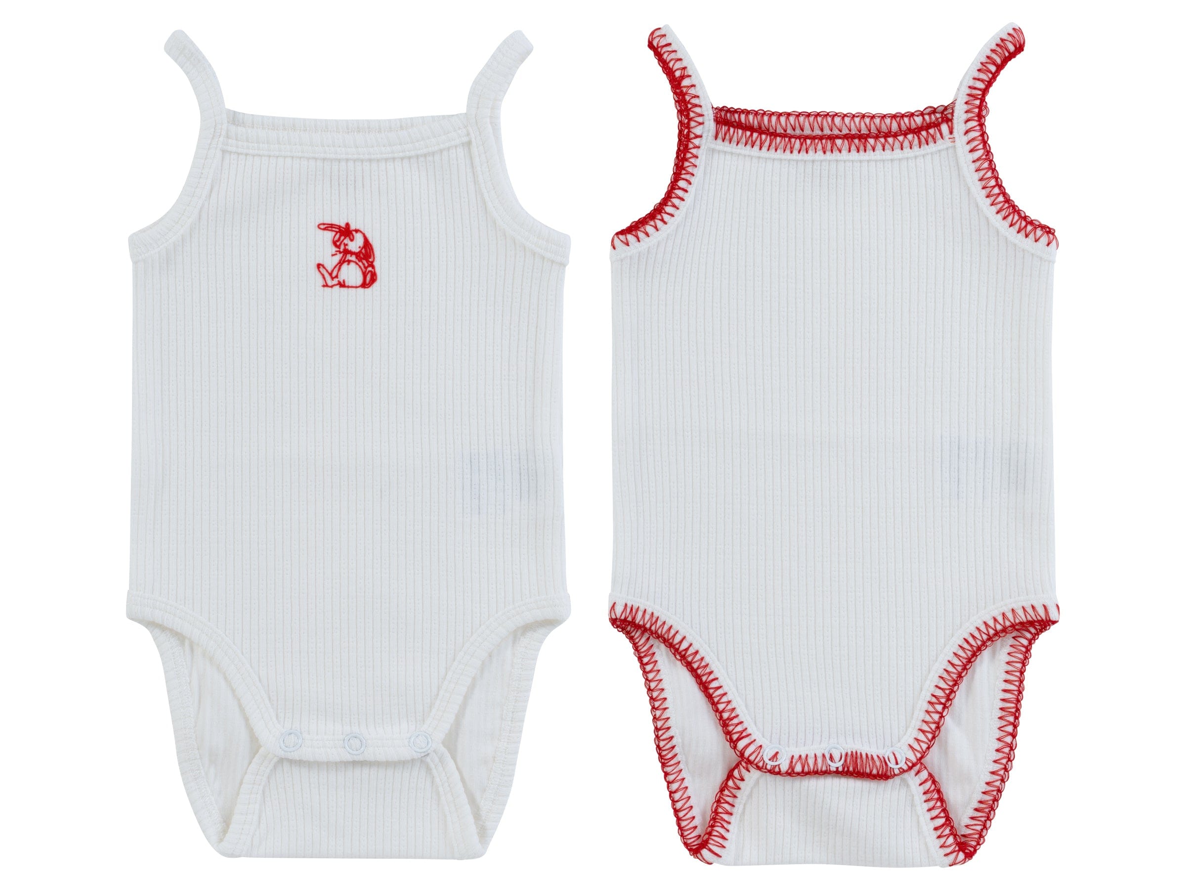 Toile Onesies Set Of 2 - Red