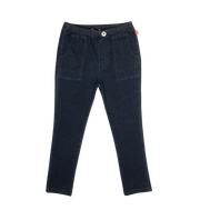 Pull-on Washed Jean Pants - Navy