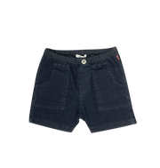 Pull-on Washed Jean Shorts - Navy