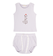 Lynn Bib Tank Set - Lavender