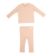 Mila Long Rib Set - Blush