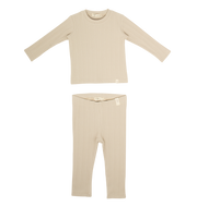 Mila Long Rib Set - Taupe