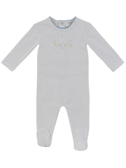 Mini Royals Cotton Footie - Blue