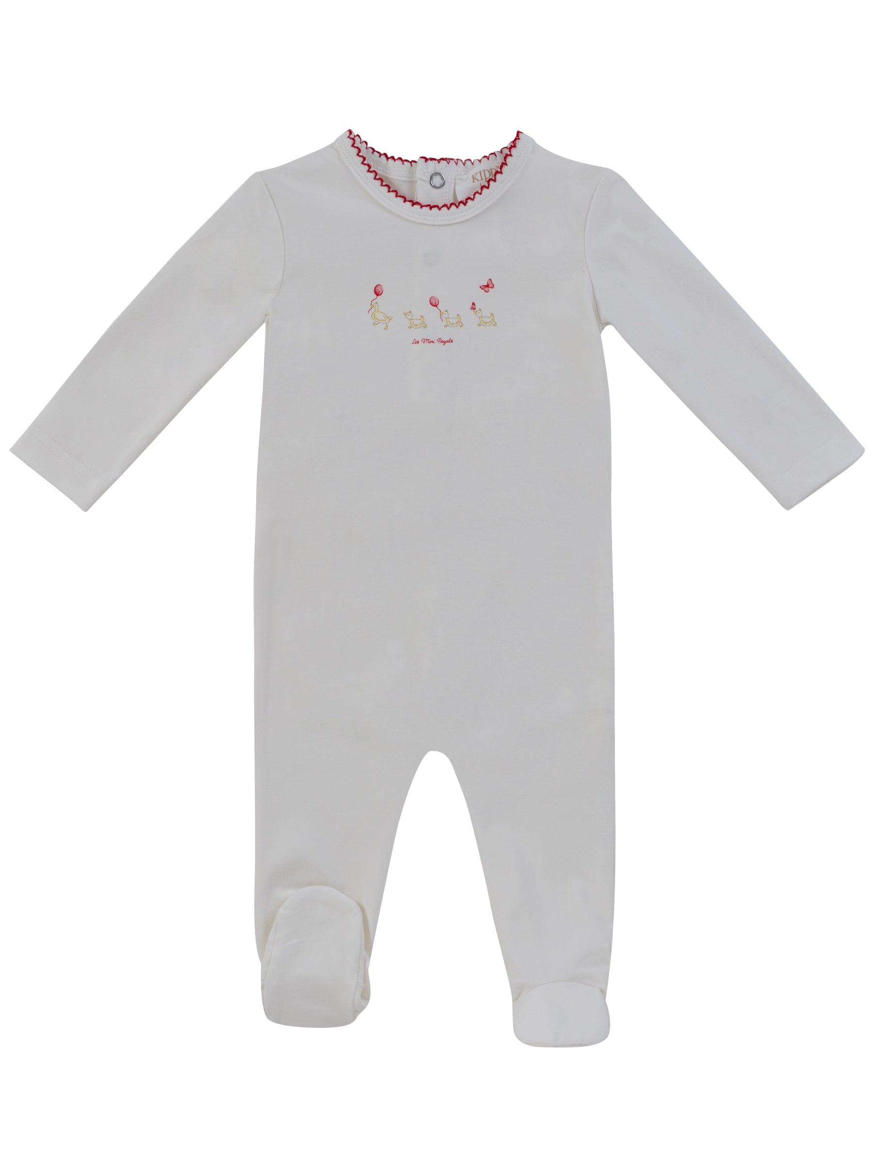 Mini Royals Cotton Footie - Red