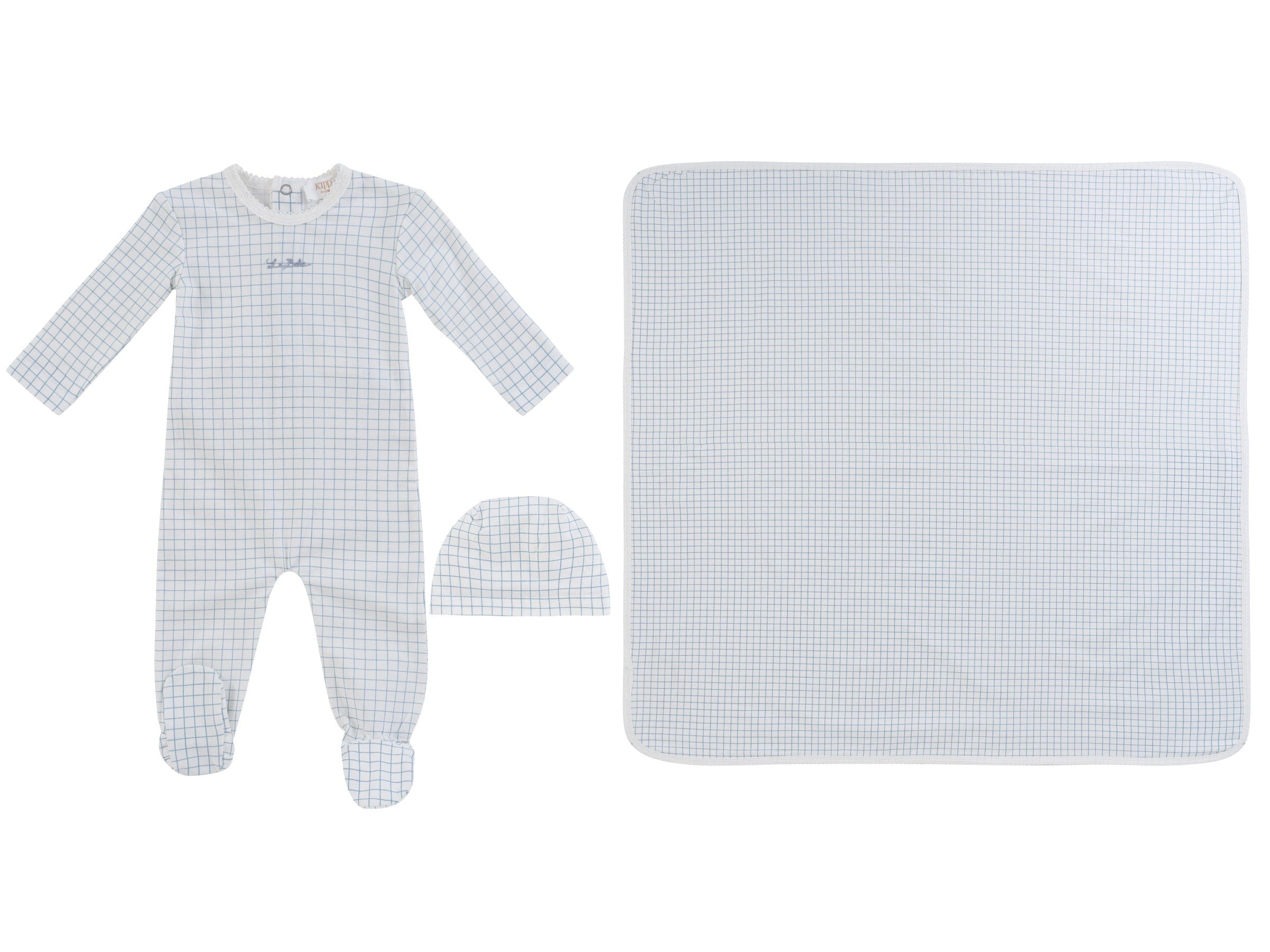 Teddy Au Pane Footie 3pc Set - Blue