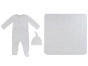 Starlight Wrap Footie 3pc Set - White