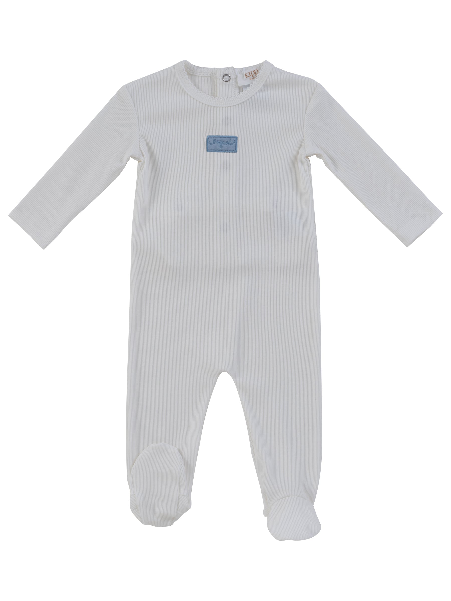 Enfant Rib Footie - White Blue