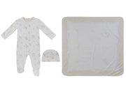 Toile Footie 3pc Set - Stone
