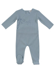 Flutter Bow Footie - Blue