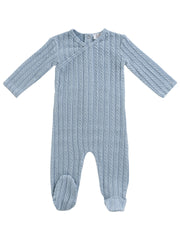 Cable Wrap Footie - Blue