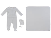 Enfant Rib Footie 3pc Set - White