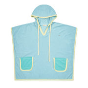 Colorblock Terry Poncho - Blue
