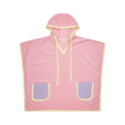 Colorblock Terry Poncho - Pink