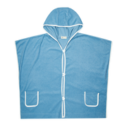 Pier 13 Piped Terry Poncho - Blue