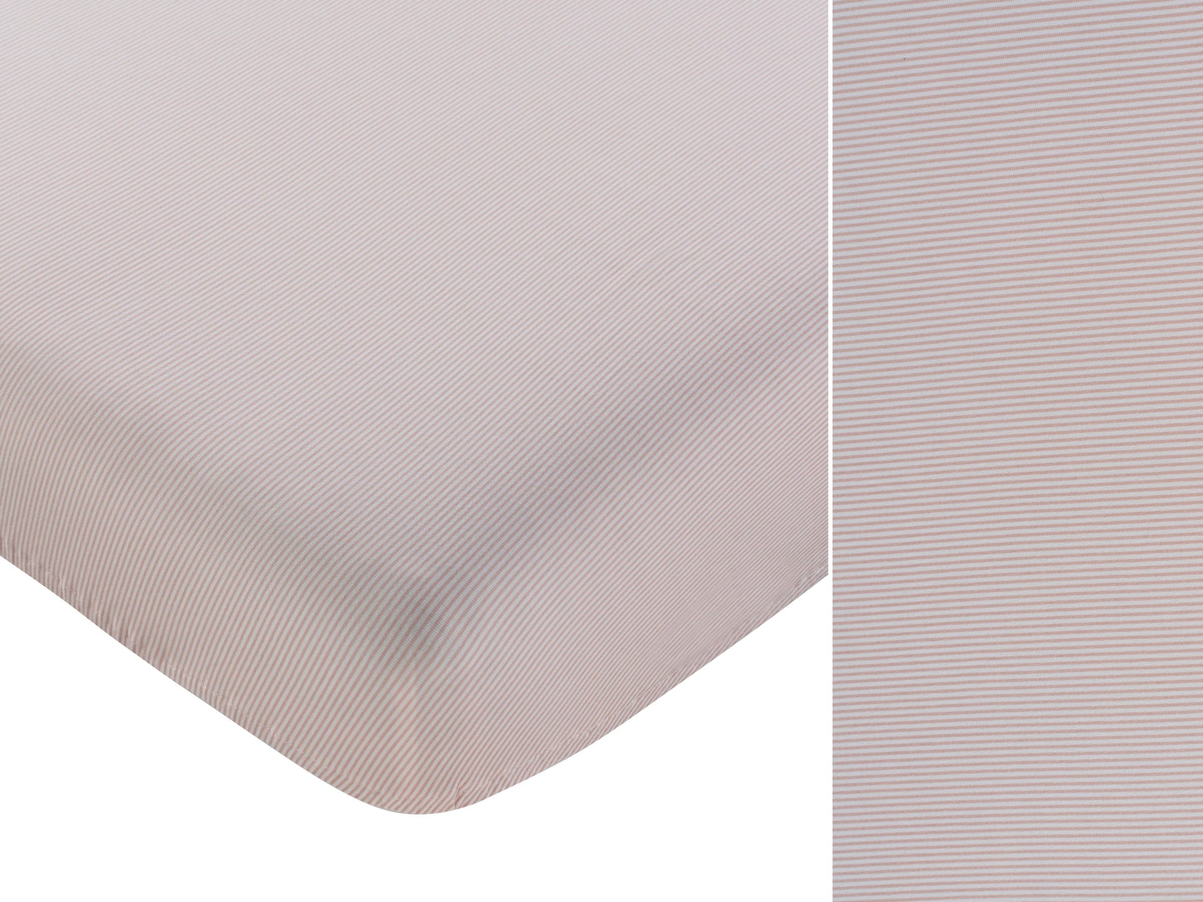Carrera Pinstripe Fitted Full Crib Sheet - Pink