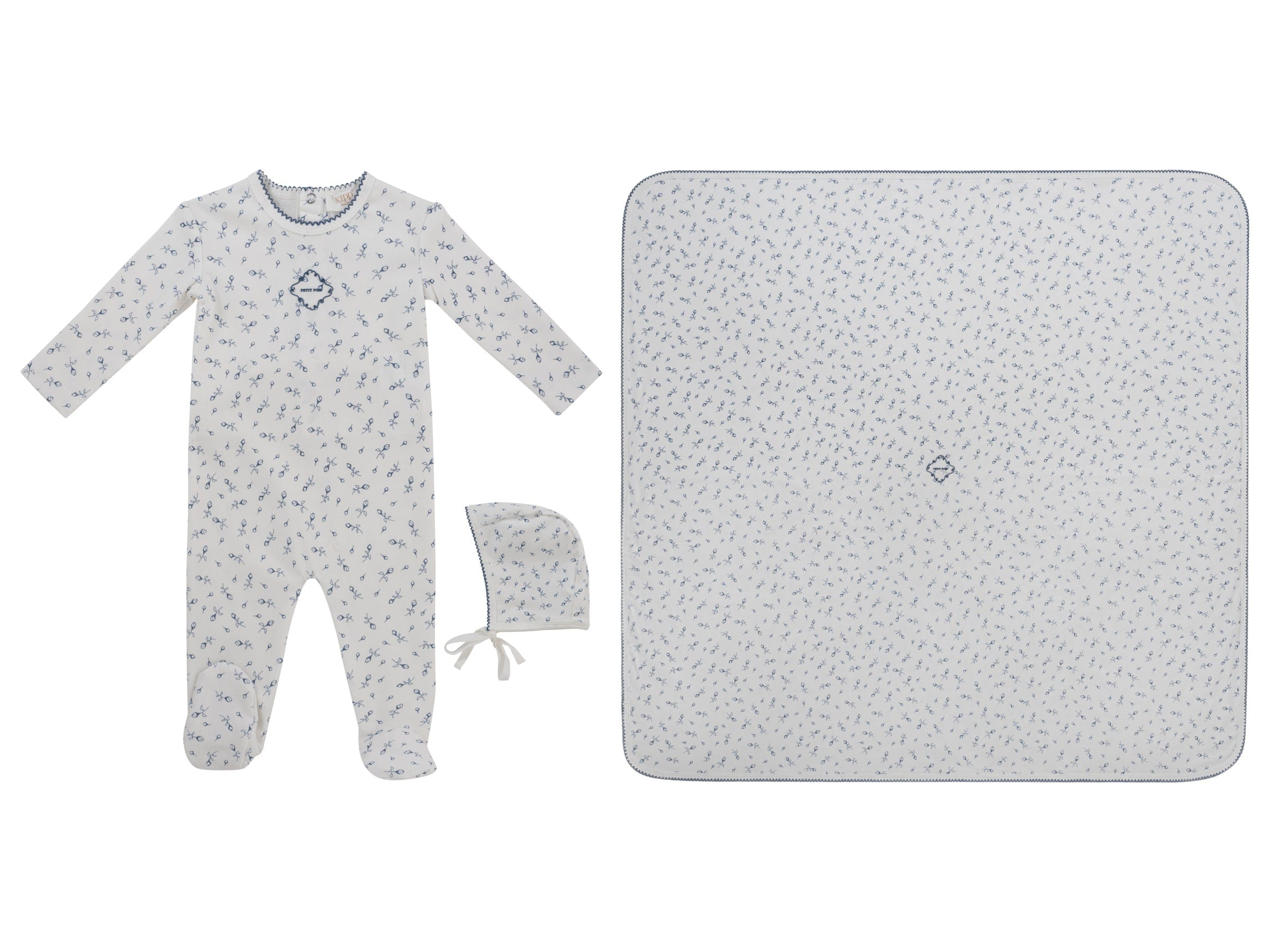 Petit Pois Footie 3pc Set - Blue