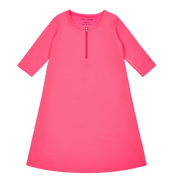 Mesh Neon Swim Dress - Pink