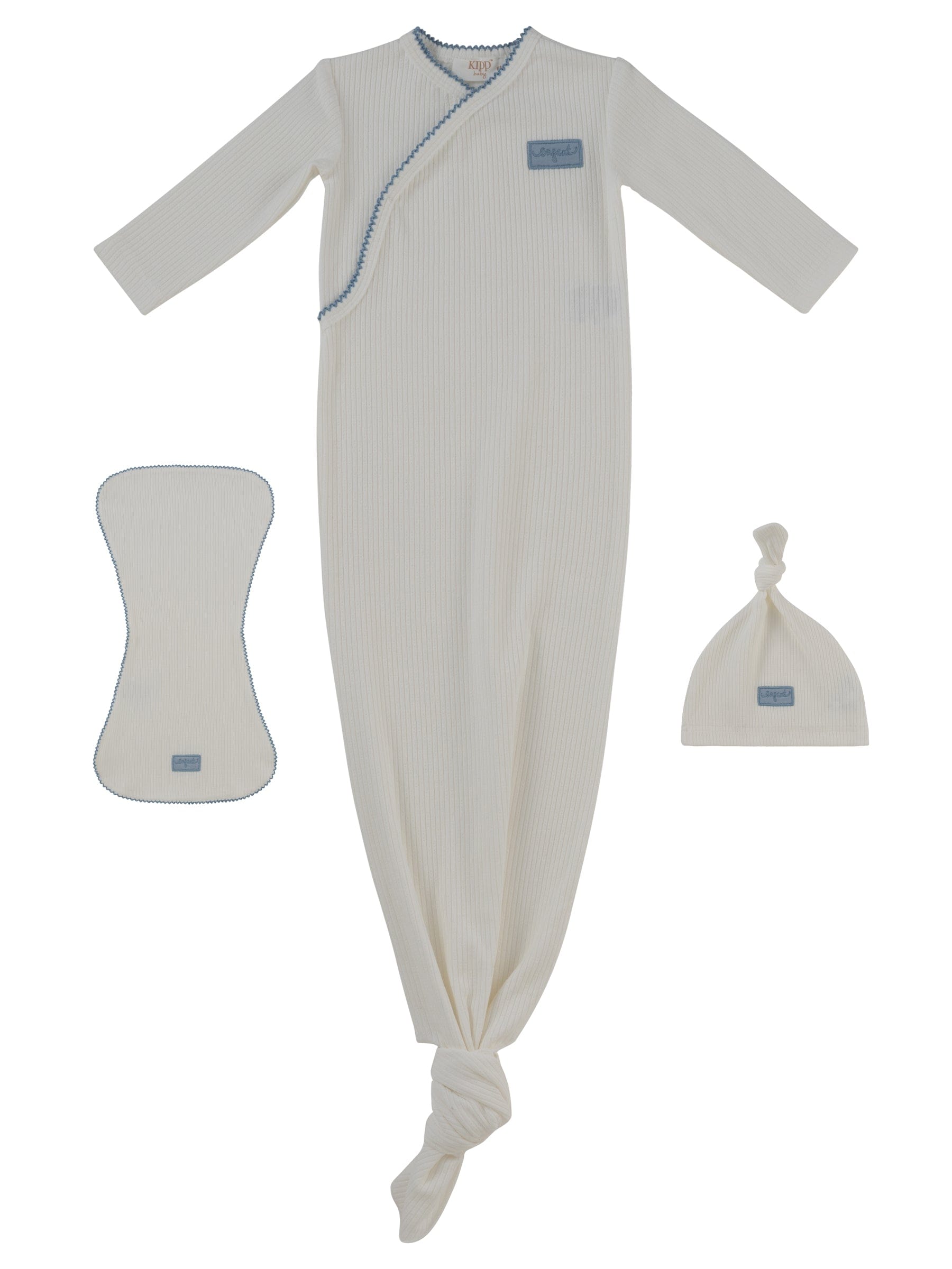 Enfant Knotted Gown Set - Blue