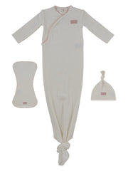 Enfant Knotted Gown Set - Pink