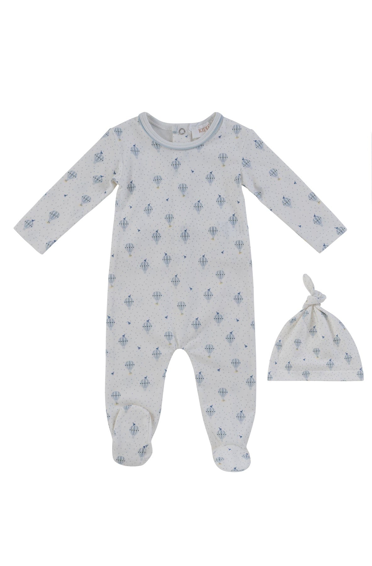 Up & Away Footie + Hat - Blue