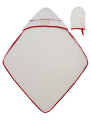 Mini Royals Towel + Mitt Set - Red