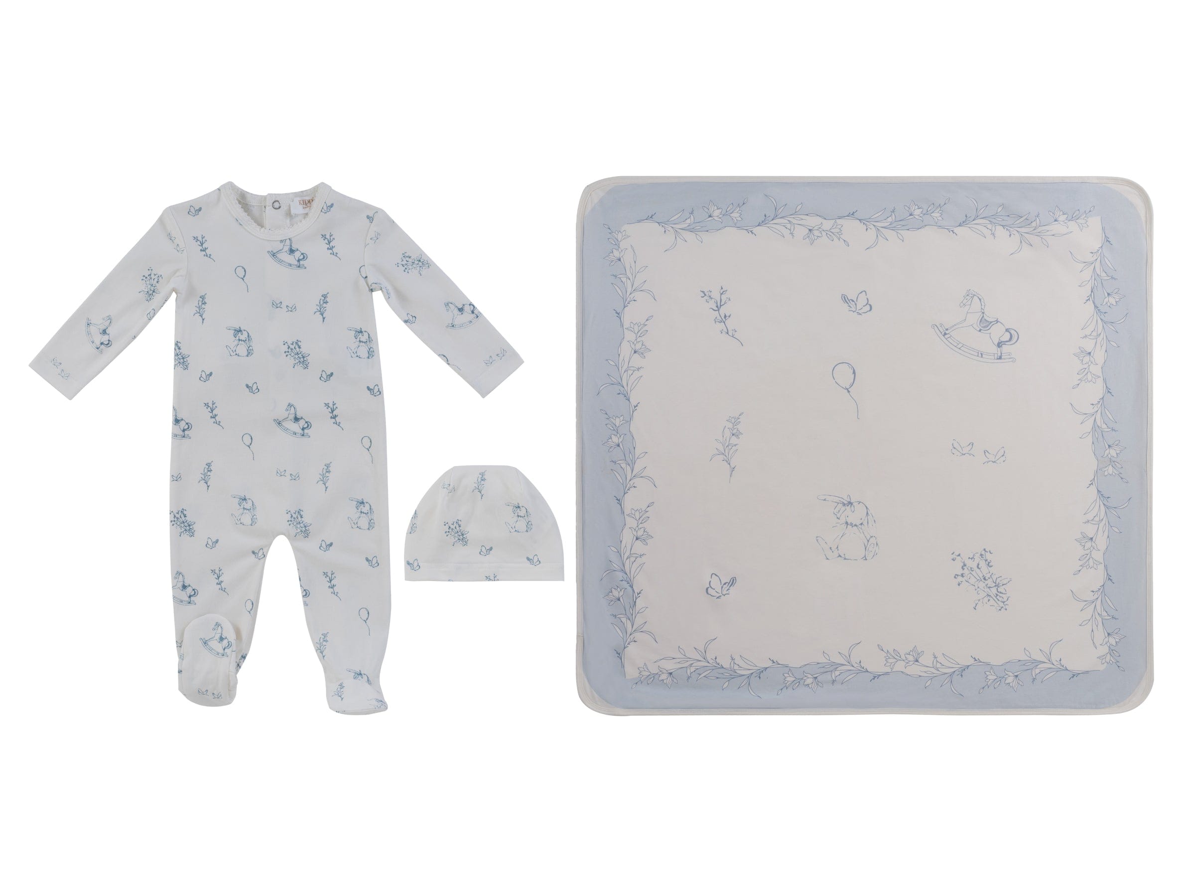 Toile Footie 3pc Set - Blue