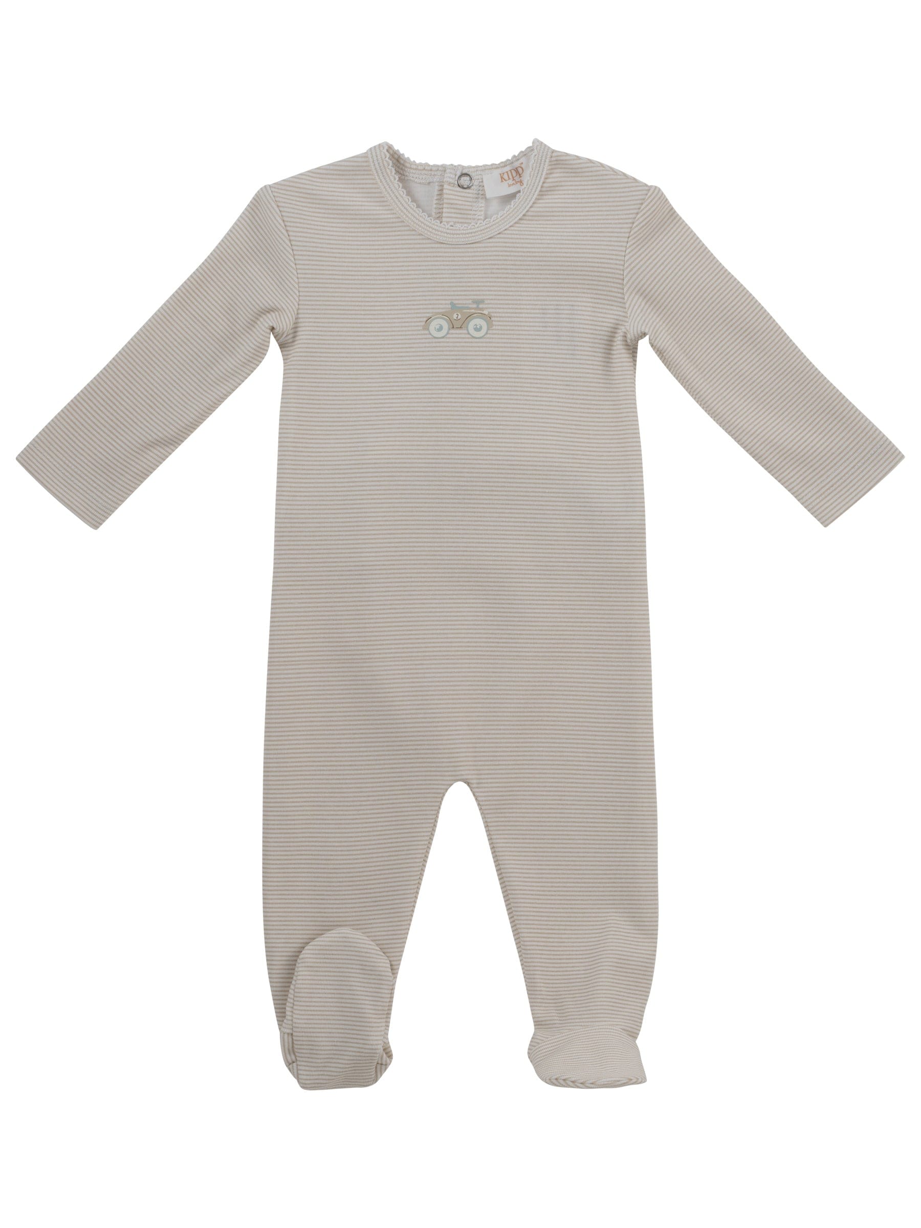 Carrera Pinstripe Footie - Stone