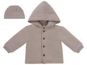 Knitted Jacket + Hat - Natural