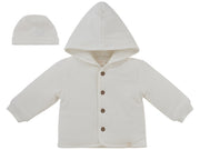 Knitted Jacket + Hat - White