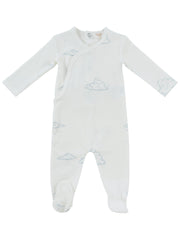 Starlight Wrap Footie - White Blue