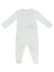 Starlight Wrap Footie - White Pink