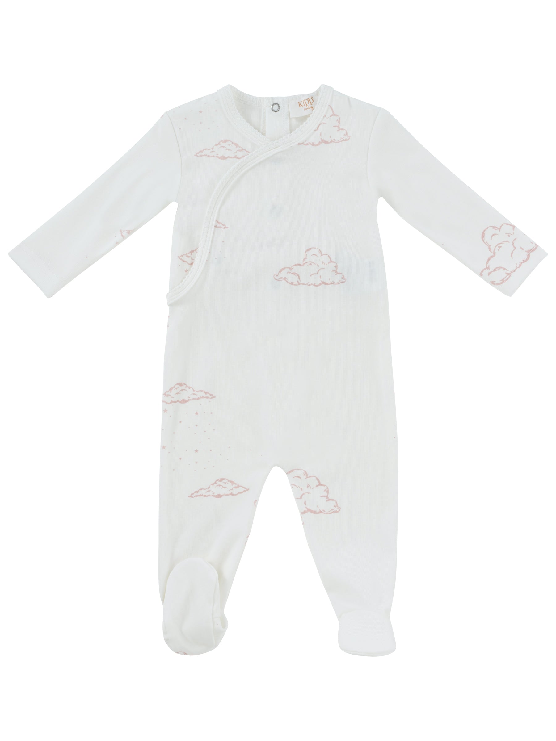 Starlight Wrap Footie - White Pink
