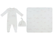 Starlight Wrap Footie 3pc Set - White Pink