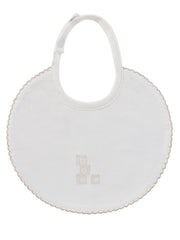 Baby Blocks Bib - White Stone