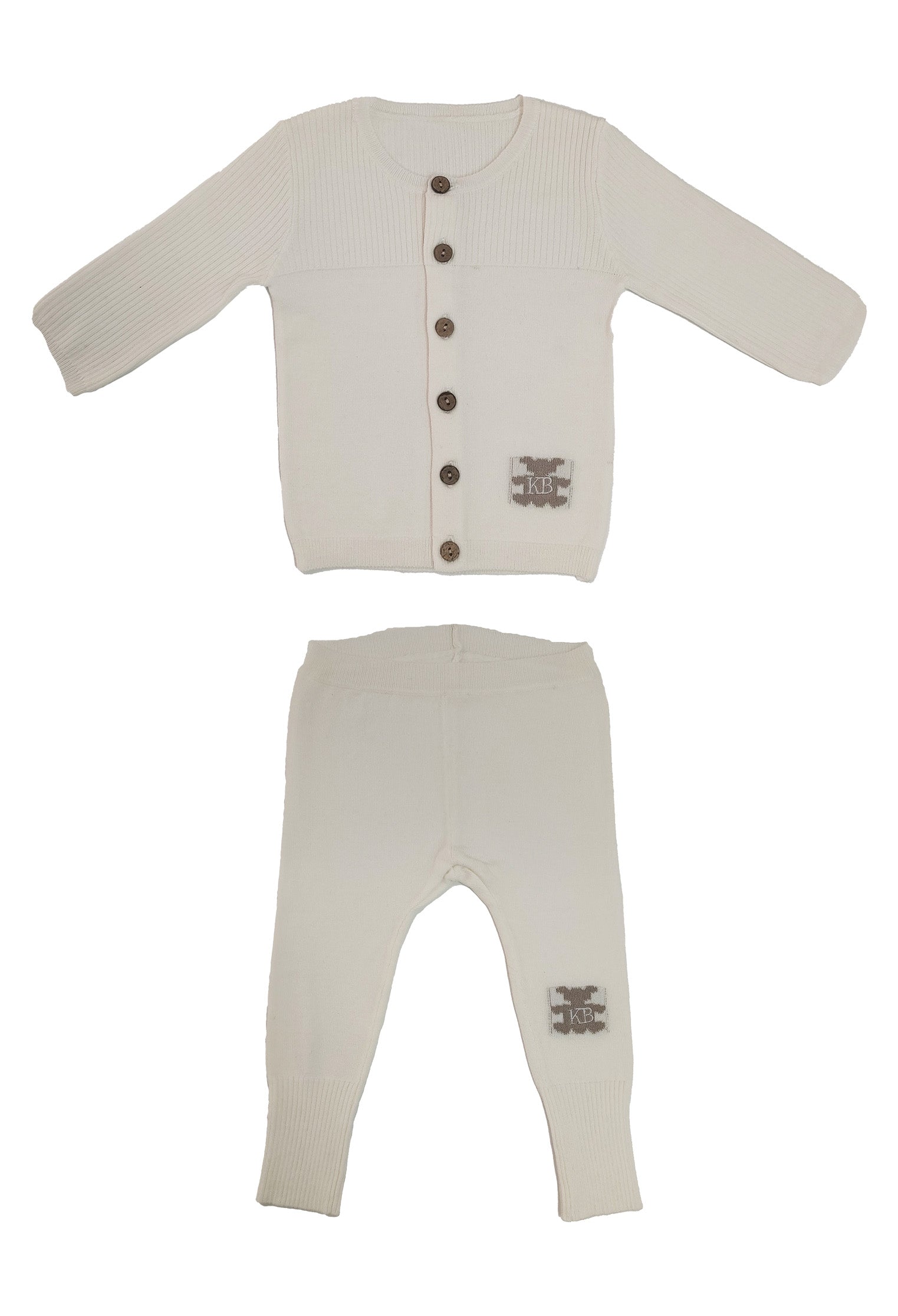 Teddy Knit Set - White