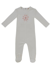Carousel Footie - White Pink