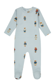 Crew Bear Footie - Light Blue