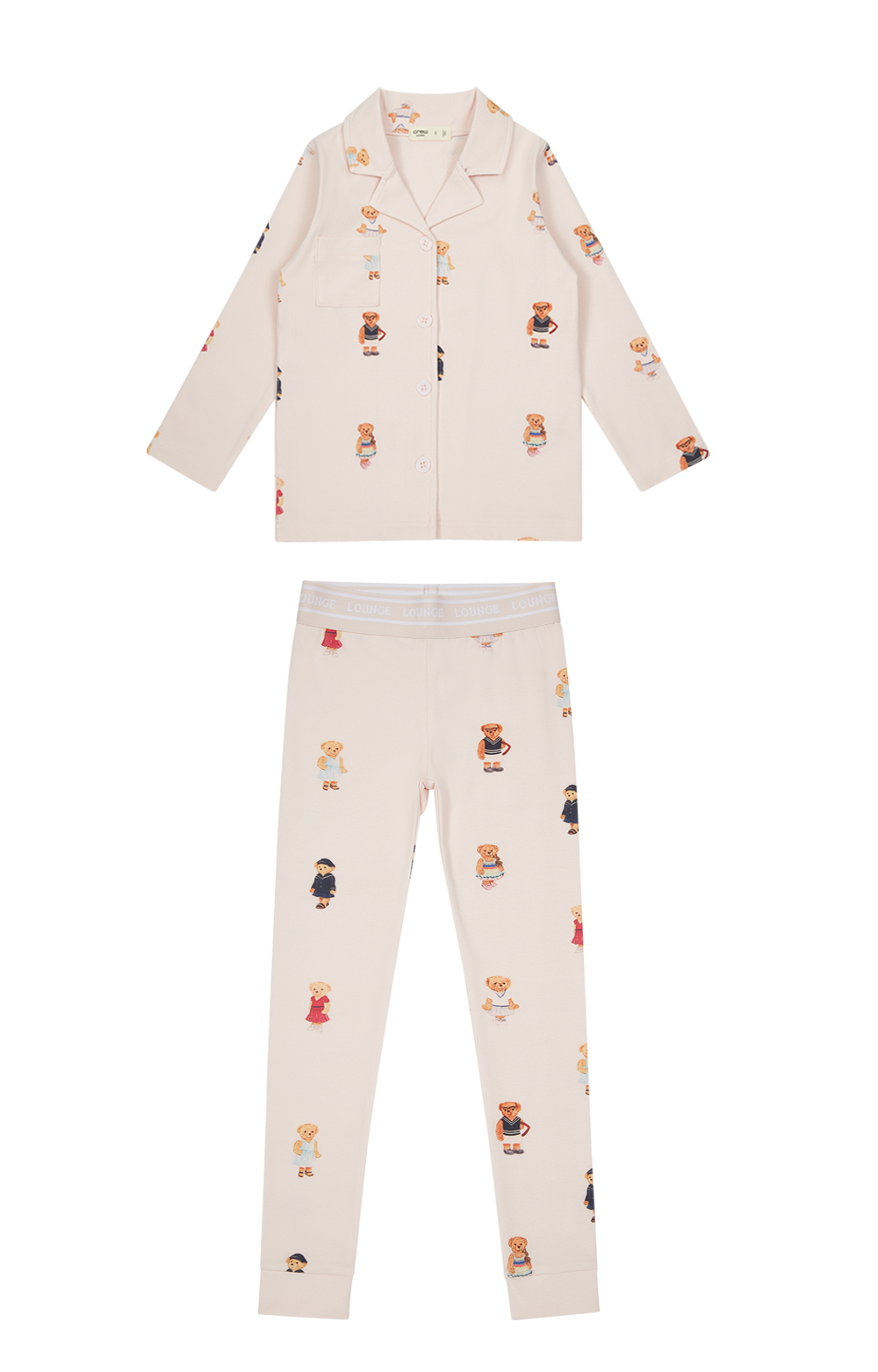 Crew Bear Grandpa Set - Light Pink